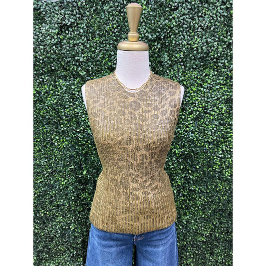 Eva Animal Print Sleeveless Top