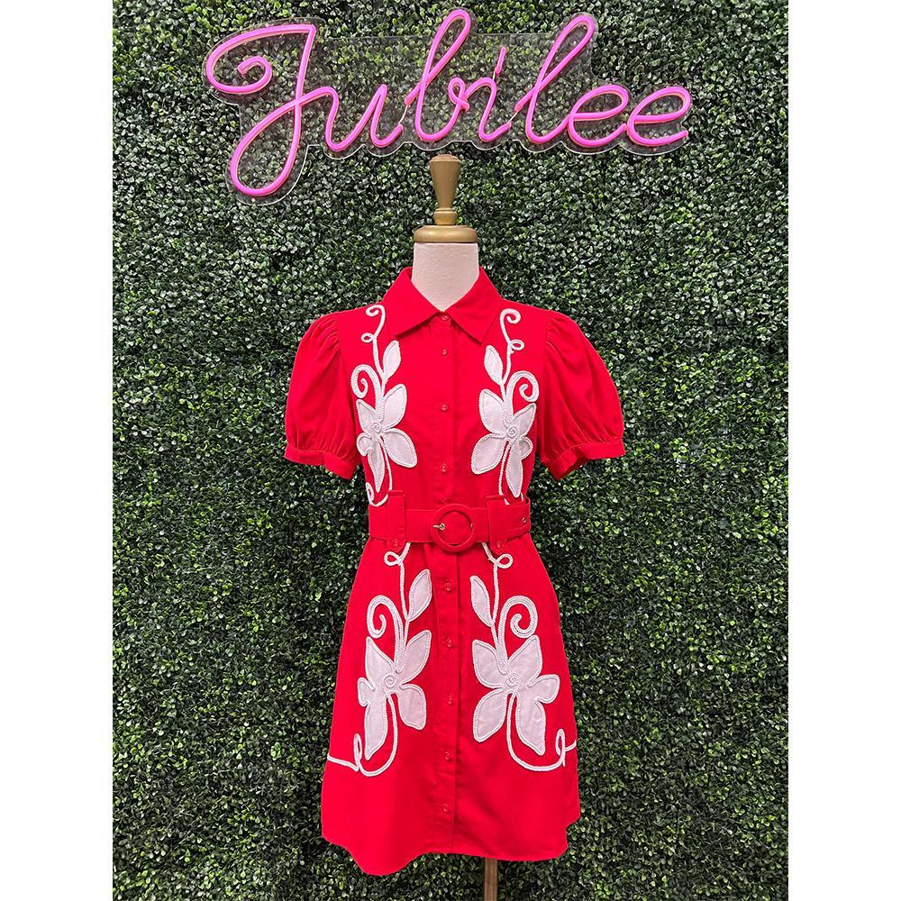 Heather Cherry Red Mini Dress