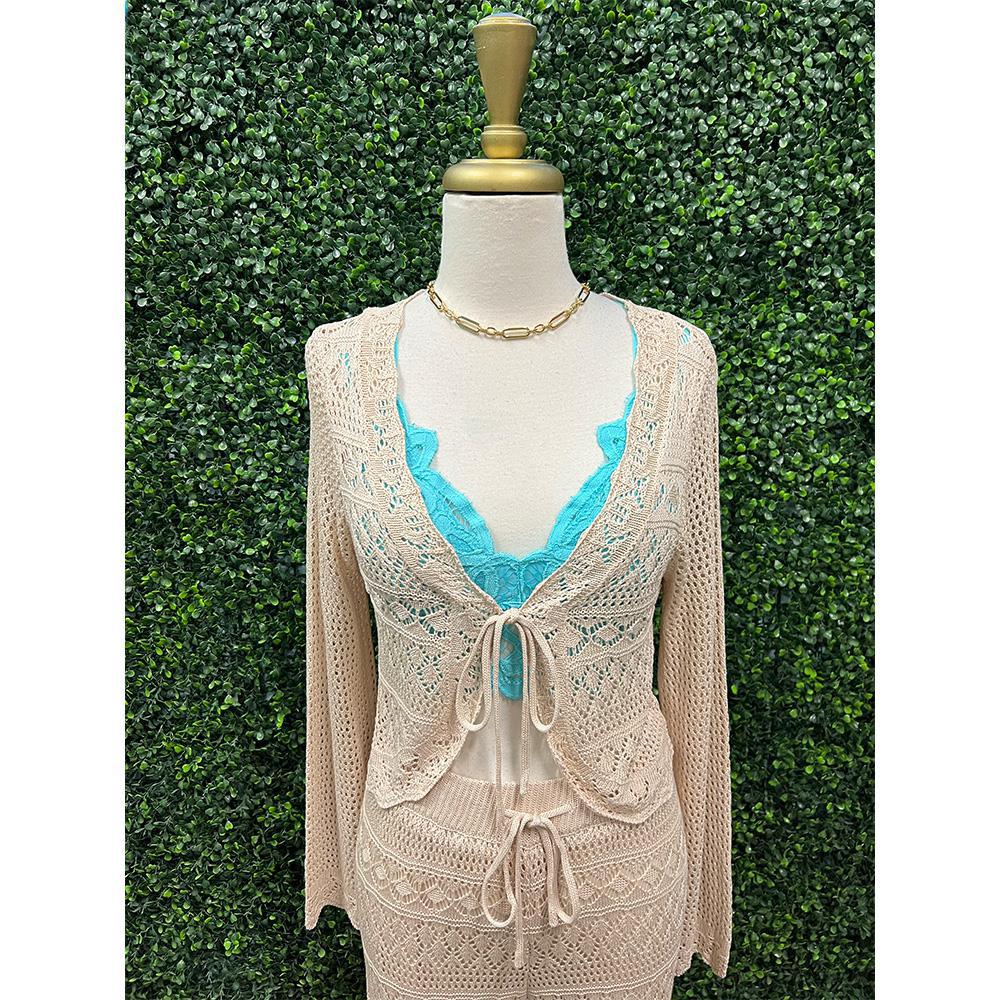 Huxley Sandshell Crochet Top