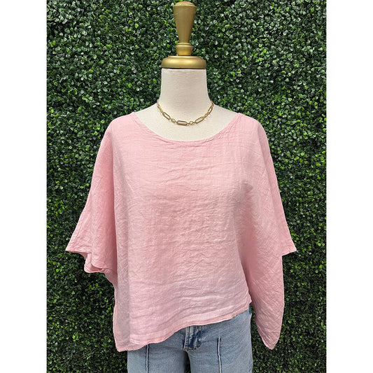 Isla Rose Linen Poncho