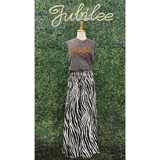 Aubrey Zebra Palazzo Pants