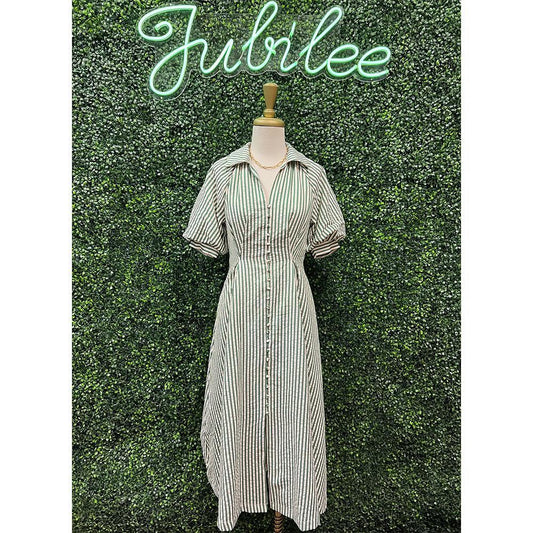 Basil Striped Maxi Dress