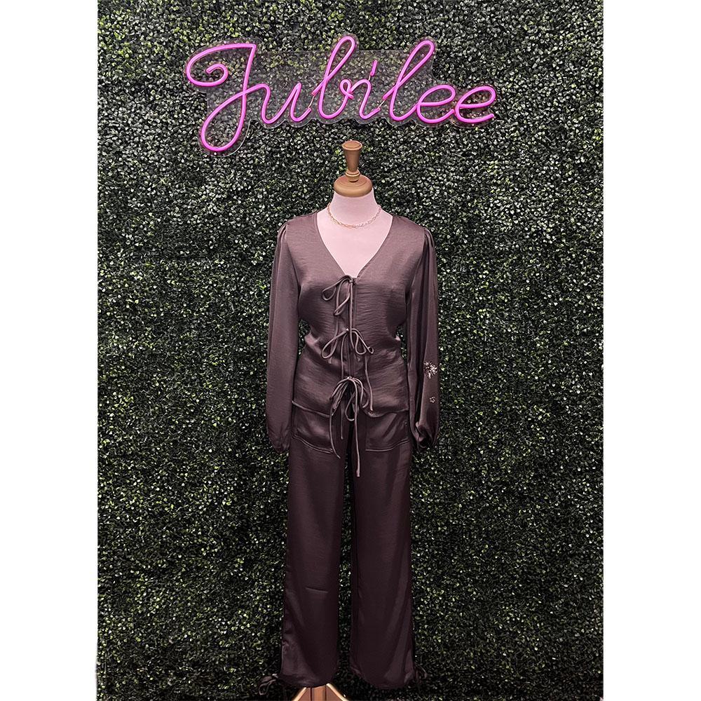 Tivano Grey Sequin Pants