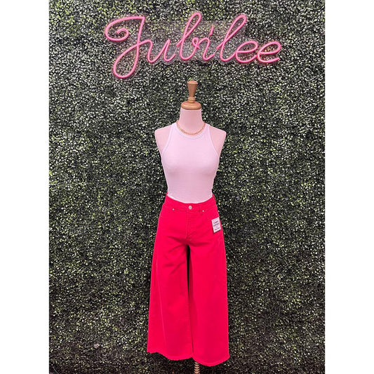 Scarlet High Rise Crop Wide Pants