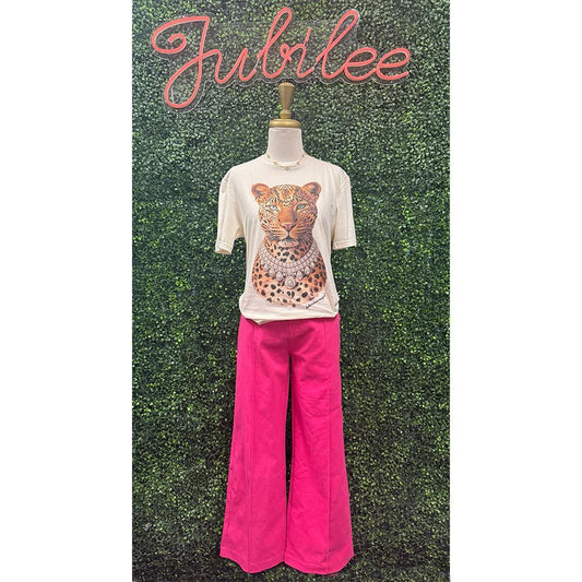Penny Wide Leg Fuchsia Pants