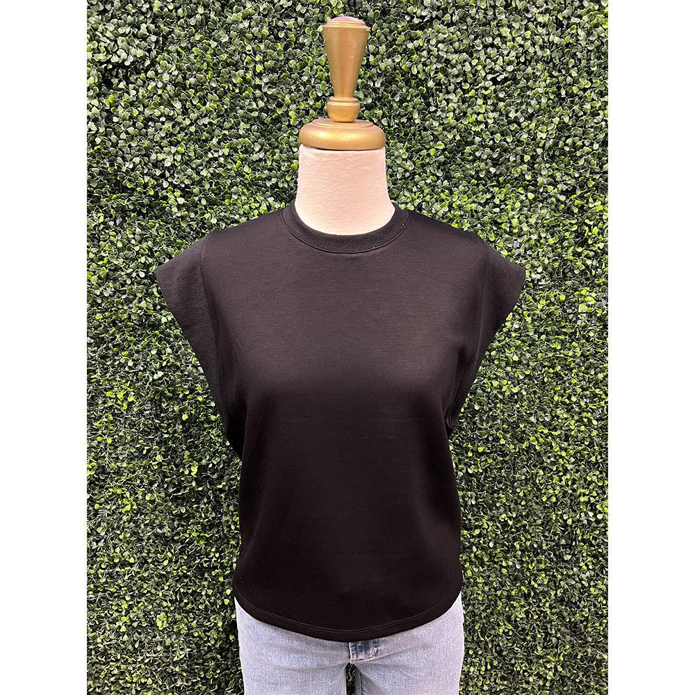 Kenzie Black Sleeveless Knit Top