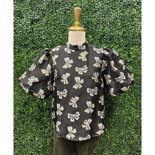Cambri Bow Puff Sleeve Top