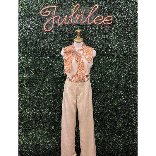 Leah Metallic Gold Pants