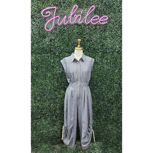 Mellie Striped Jumpsuit Navy