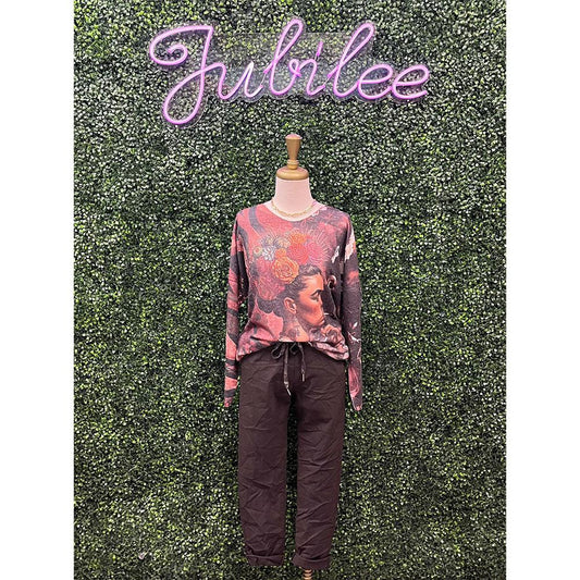 Bella Walnut Stretchy Jogger