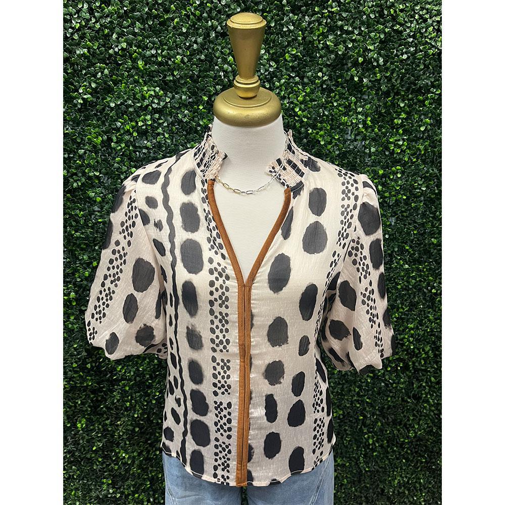 Porsha Silky Geometric Top