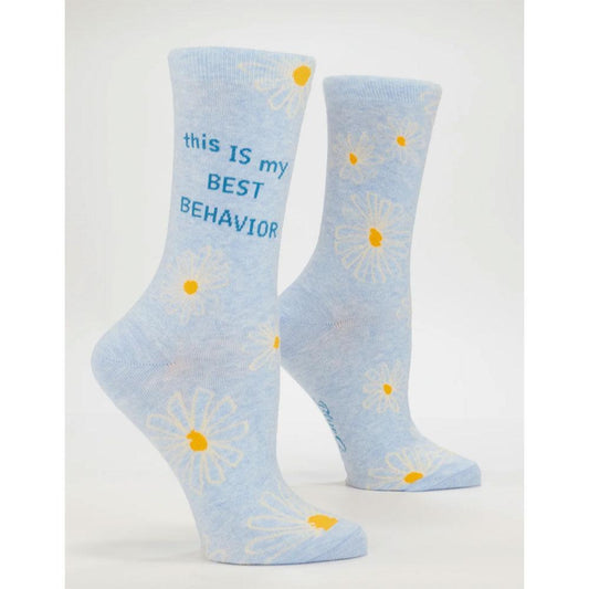 This Is My Best Behavior W-Crew Socks