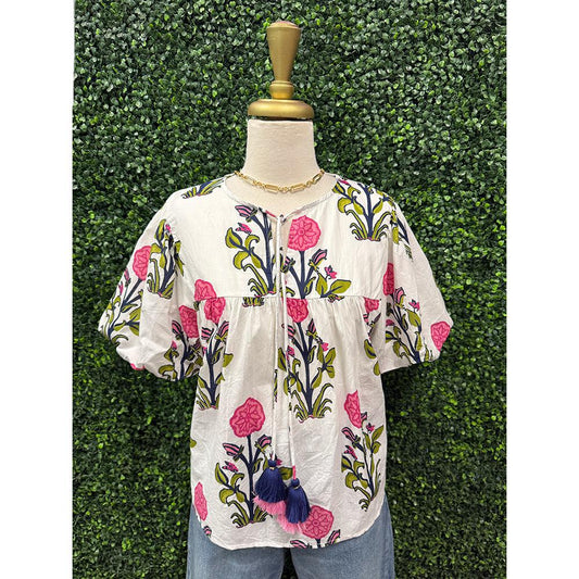 Viola Floral Puff Sleeve Top