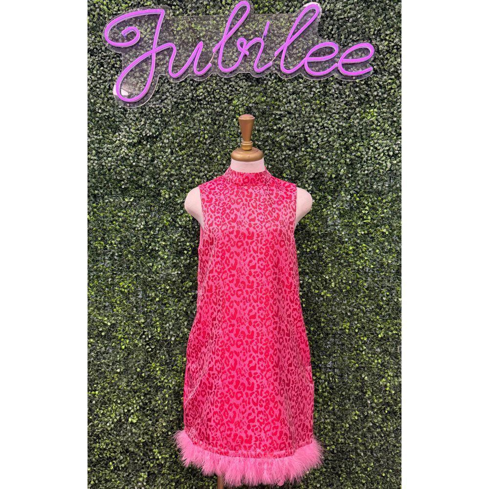Sabrina Pink Leopard Dress