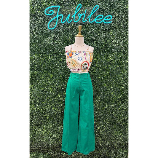 Gale Wide Leg Green Pants