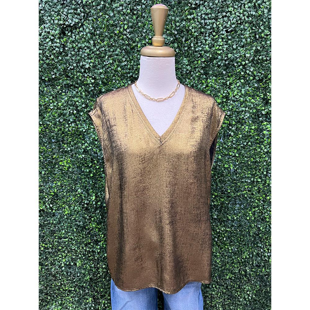 Yanis Top in Black Gold