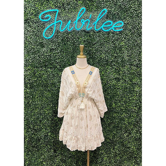 Lila Cream Boho Dress