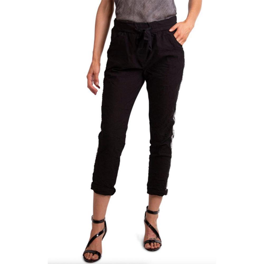 Catrina Black Cropped Pants