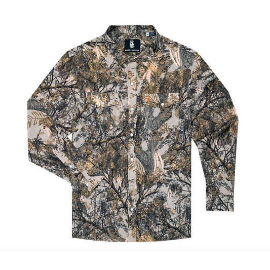 Long sleeve Mesquite Camo Pearl Snap