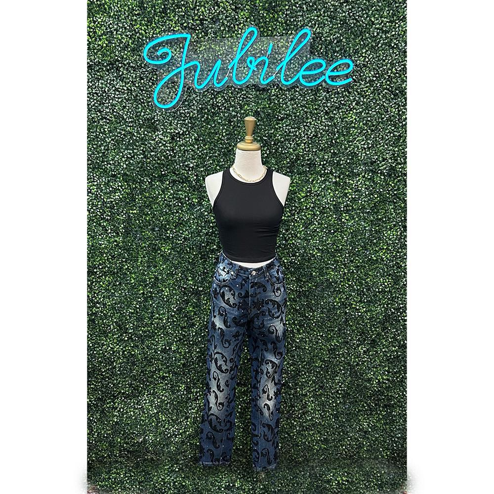 Florence Velvet Embossed Jean