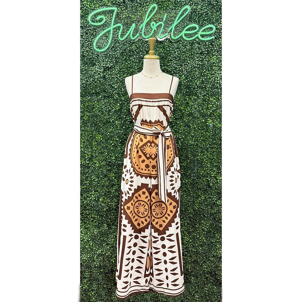 Earthy Elegance Boho Jumpsuit