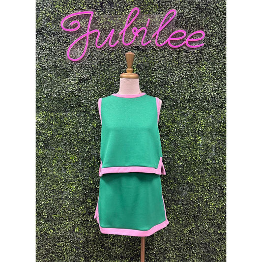 Sariya Green Knit Mini Skirt