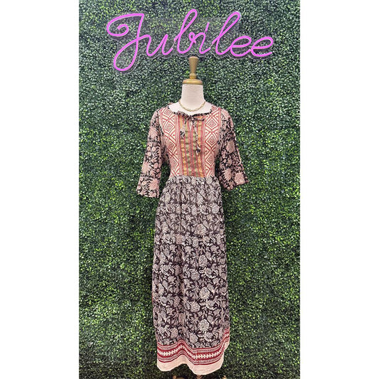 Cassandra Block Print Dress