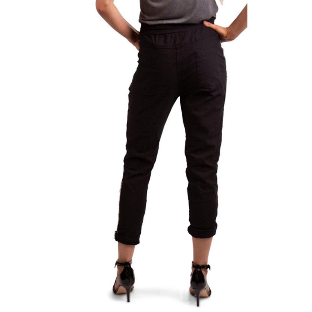 Catrina Black Cropped Pants