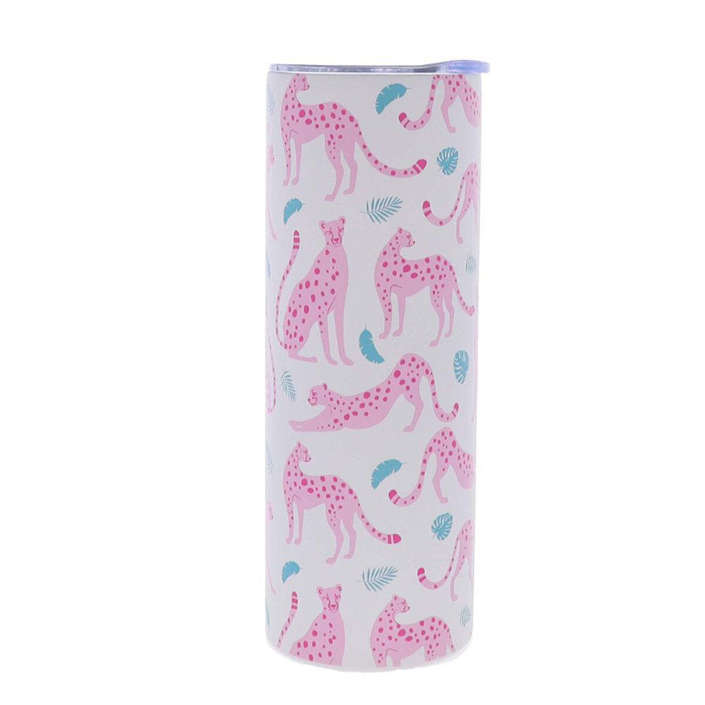 See ya, Cheetah 20 Oz. Skinny Tumbler With Lid And Staw