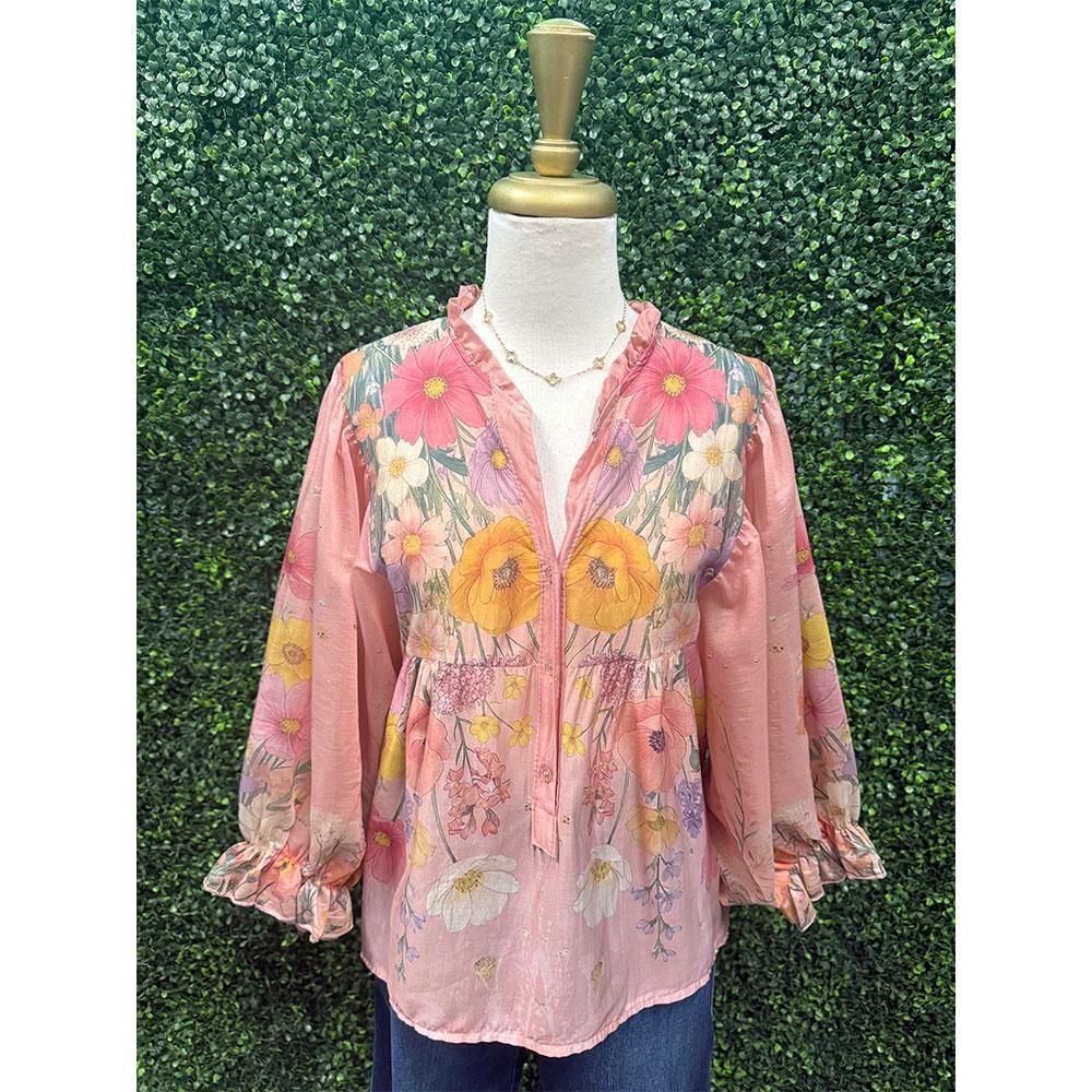 Helena Floral Blush Top