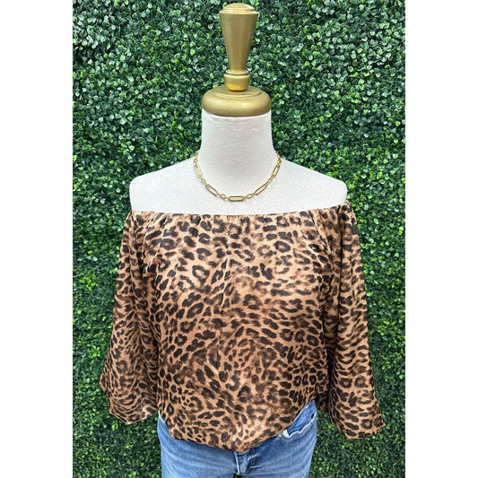 Jenya Leopard Bubble Top