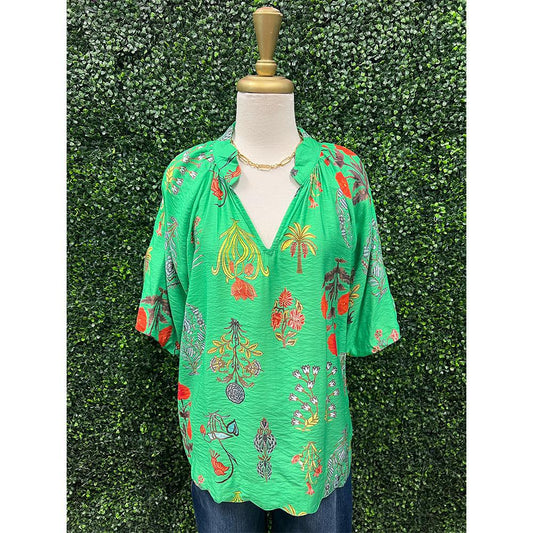 Petal Green Mix Top