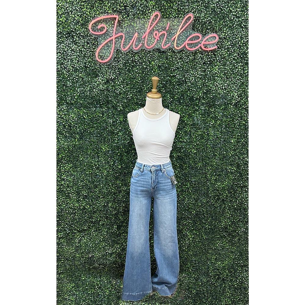 Zenna Medium Wash Tummy Control Flare Jeans