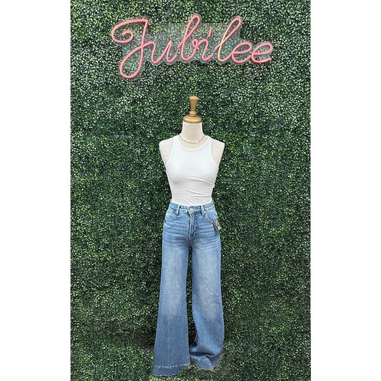 Zenna Medium Wash Tummy Control Flare Jeans