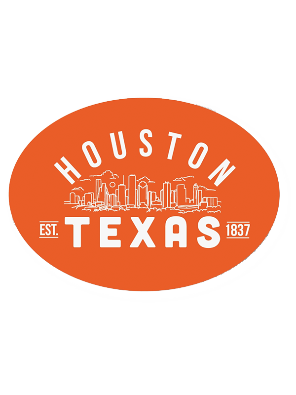 Orange Houston Texas Sticker