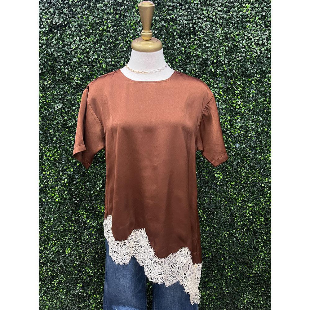 Cova Asymmetrical Lace Top
