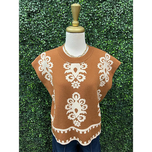 Patty Brown Knit Top