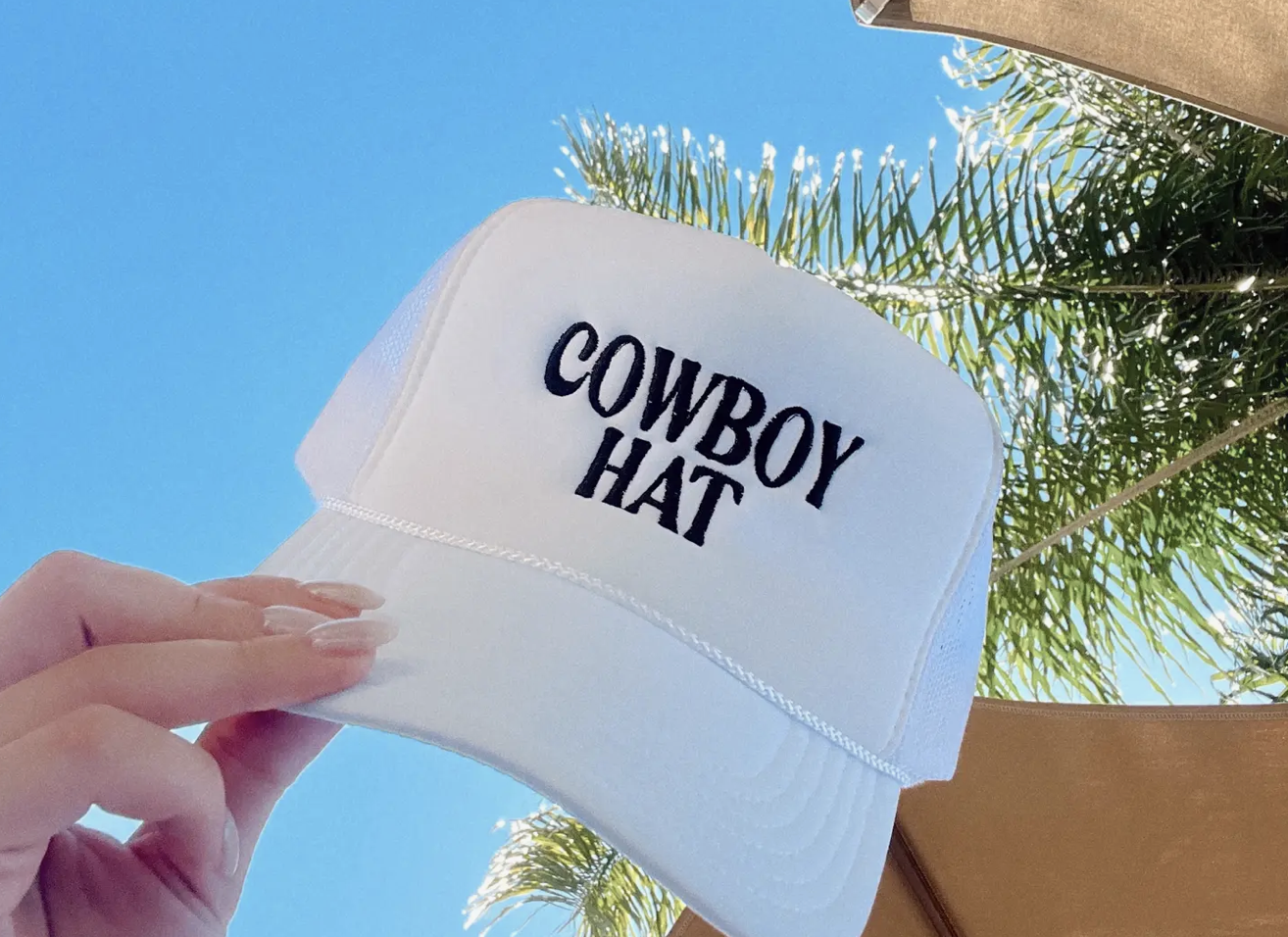 Embroidered Cowboy Trucker Hat