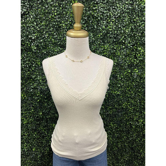 Andi Cream Lace Tank Top