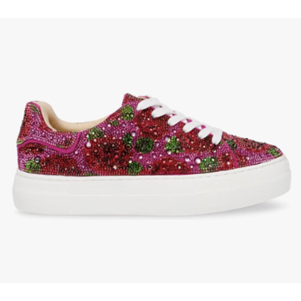 Sidny Fushia Rose Rhinestone Sneaker