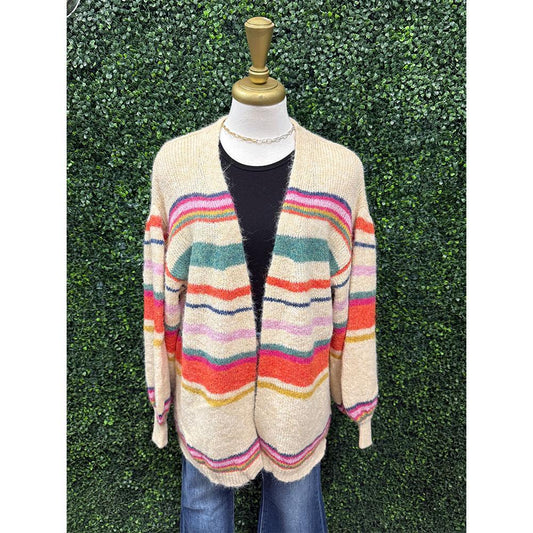 Sunset Carnival Stripe Cardigan