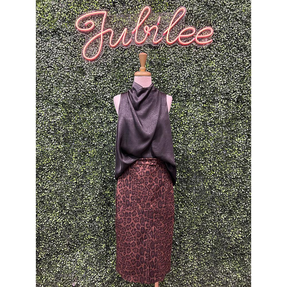 Charlie Cheetah Suede Skirt