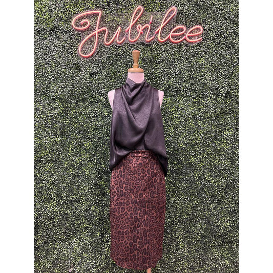 Charlie Cheetah Suede Skirt