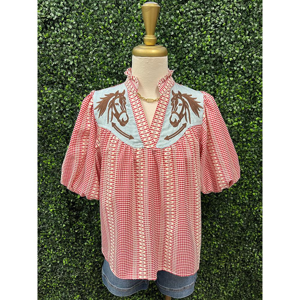 Mickey Gingham Top