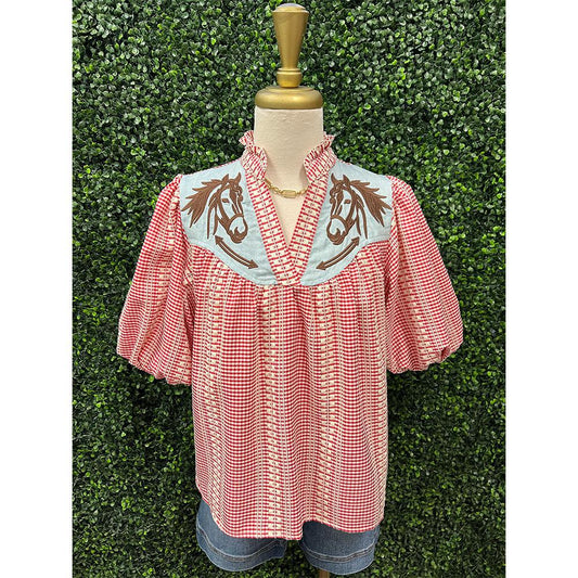 Mickey Gingham Top