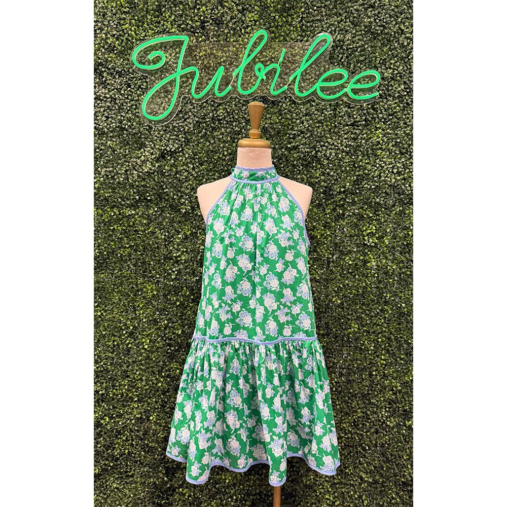 Kesha Green Floral Mini Dress
