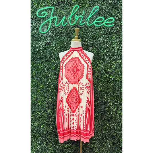 Sunset Medallion Mini Dress