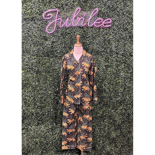 Leopard Printed Cotton Pajamas