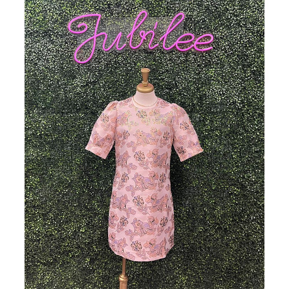 Lavender Blooms Brocade Dress