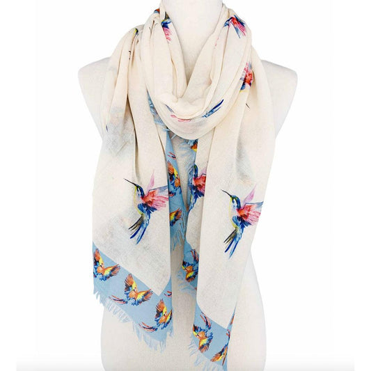 Beige-Multi Hummingbird Scarf